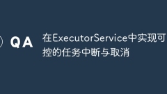 Implement controllable task interrupts and cancellations in ExecutorService