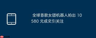 全球首款女团机器人拍出 10580 元成交引关注