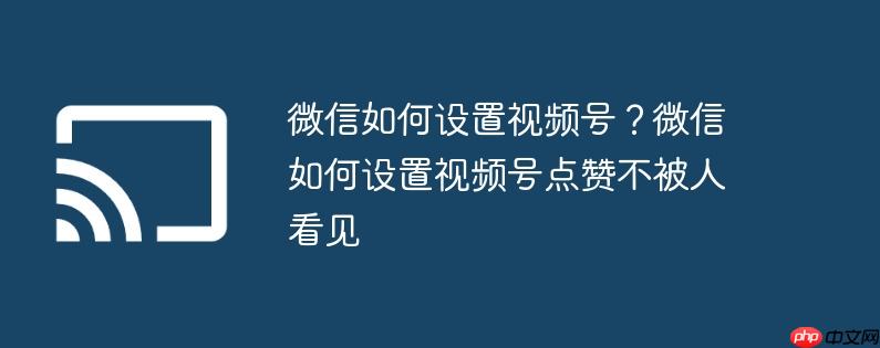 微信如何设置视频号？微信如何设置视频号点赞不被人看见