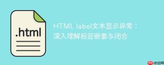 HTML label文本显示异常：深入理解标签嵌套与闭合