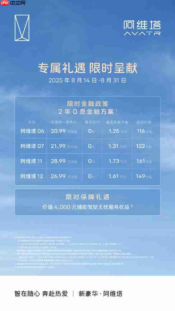 阿维塔公布多款车型上市时间 标配华为乾崑ADS 4