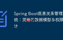 Spring Boot医患关系管理系统:灵活的数据模型与权限设计