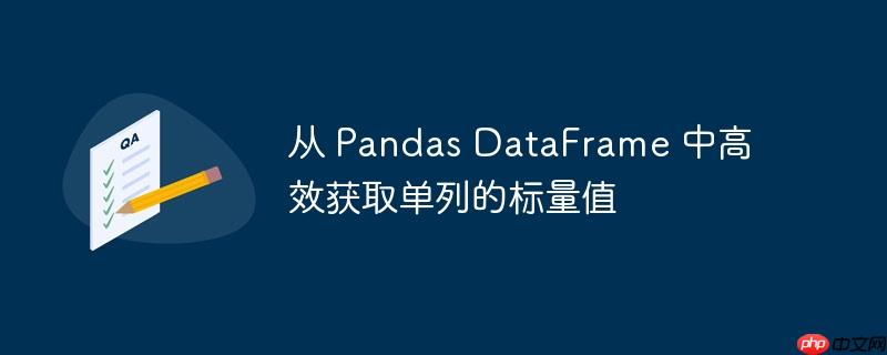 从 pandas dataframe 中高效获取单列的标量值