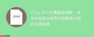 D3.js SVG元素层级调整：将文本标签从矩形内部移至父组的实践指南