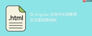 在 Angular 应用中实现管理员页面权限控制