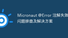 Micronaut @Error Annotation failure problem troubleshooting and solutions