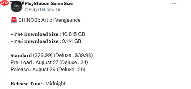 《超级忍 反攻的斩击》PS4/5版容量曝光 不到10GB！