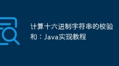 Calculate checksum of hexadecimal strings: Java Implementation Tutorial