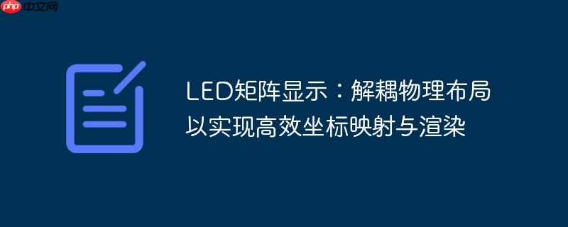 LED矩阵显示：解耦物理布局以实现高效坐标映射与渲染-小浪学习网