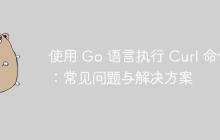 使用 Go 语言执行 Curl 命令：常见问题与解决方案