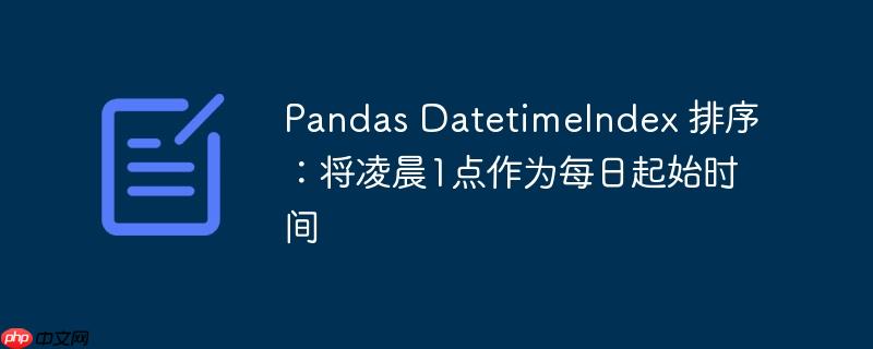pandas datetimeindex 排序：将凌晨1点作为每日起始时间