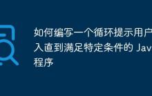 如何編寫(xiě)一個(gè)循環(huán)提示用戶(hù)輸入直到滿(mǎn)足特定條件的 Java 程序