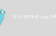 为 Go 语言生成 ctags 文件