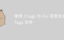使用 Ctags 为 Go 语言生成 Tags 文件