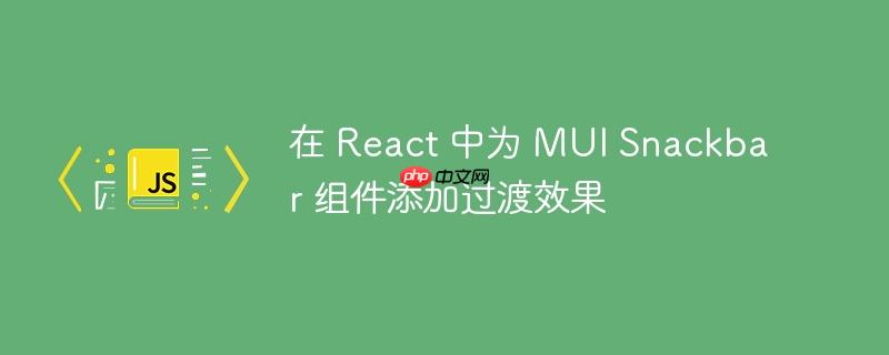 在 React 中为 MUI Snackbar 组件添加过渡效果-小浪学习网
