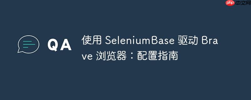 使用 SeleniumBase 驱动 Brave 浏览器：配置指南-小浪学习网