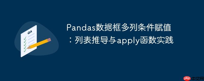 Pandas数据框多列条件赋值：列表推导与apply函数实践-小浪学习网