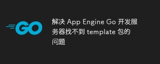 Solve the problem that the template package cannot be found on the App Engine Go development server