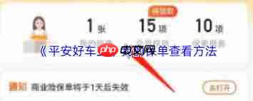 平安好车主如何查询保单