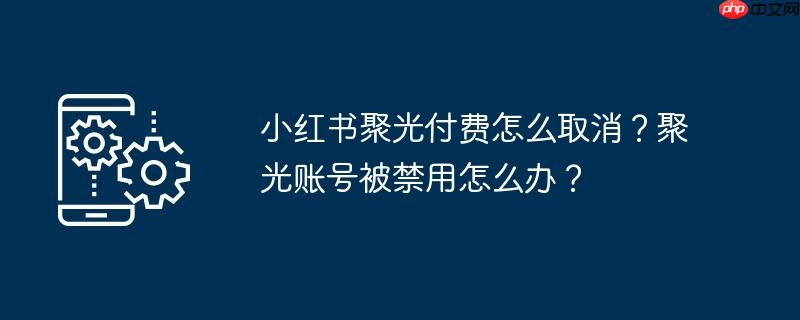 小红书聚光付费怎么取消？聚光账号被禁用怎么办？