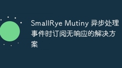 SmallRye Mutiny Subscribe to unresponsive solutions when processing events asynchronously