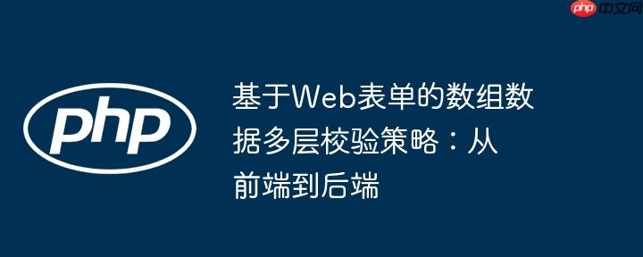 基于Web表单的数组数据多层校验策略:从前端到后端
