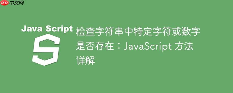检查字符串中特定字符或数字是否存在:javascript 方法详解