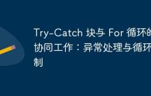 Try-Catch 塊與 For 循環(huán)的協(xié)同工作：異常處理與循環(huán)控制