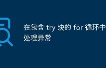 在包含 try 塊的 for 循環(huán)中處理異常