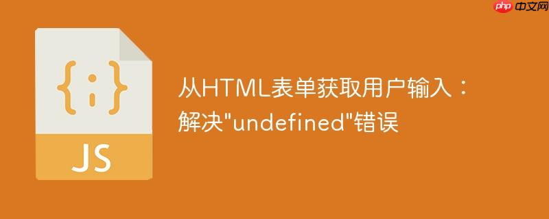 从HTML表单获取用户输入：解决"undefined"错误-小浪学习网