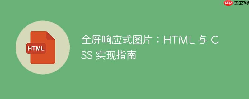 全屏响应式图片：html 与 css 实现指南