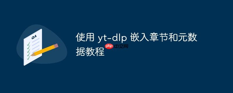 使用 yt-dlp 嵌入章节和元数据教程