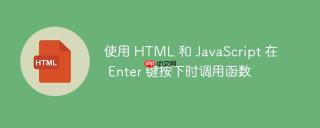 使用 HTML 和 JavaScript 在 Enter 键按下时调用函数