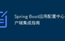 Spring Boot应用配置中心客户端集成指南