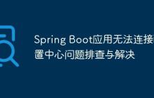 Spring Boot应用无法连接配置中心问题排查与解决