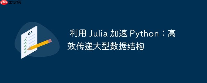  利用 Julia 加速 Python：高效传递大型数据结构

