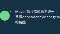 Maven project dependency version unification: mastering the essence of dependencyManagement