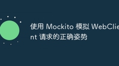 Use Mockito to simulate the correct posture of WebClient requests
