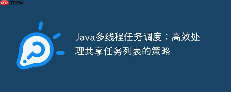 Java多线程任务调度：高效处理共享任务列表的策略-小浪学习网