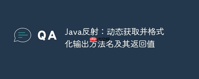 Java反射:动态获取并格式化输出方法名及其返回值