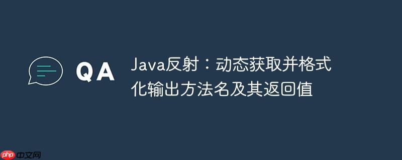 Java反射：动态获取并格式化输出方法名及其返回值-小浪学习网