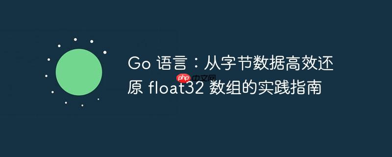 Go 语言:从字节数据高效还原 float32 数组的实践指南