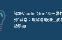 解決Vaadin Grid“同一屬性多列”異常：理解自動(dòng)列生成與手動(dòng)添加