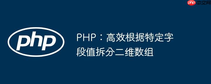 PHP：高效根据特定字段值拆分二维数组
