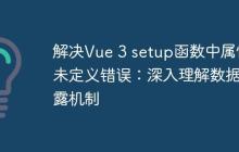 解決Vue 3 setup函數(shù)中屬性未定義錯(cuò)誤：深入理解數(shù)據(jù)暴露機(jī)制