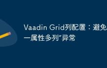 Vaadin Grid列配置：避免“同一屬性多列”異常