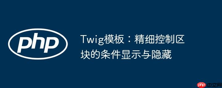 Twig模板：精细控制区块的条件显示与隐藏