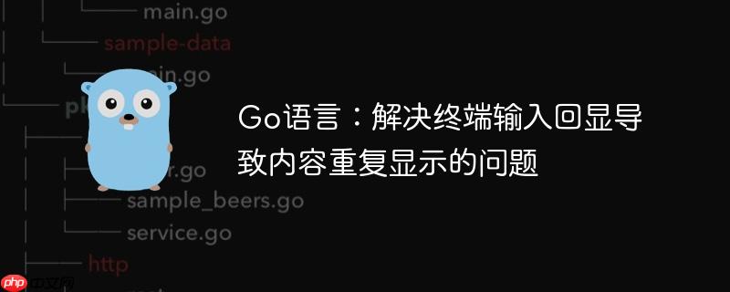 Go语言：解决终端输入回显导致内容重复显示的问题