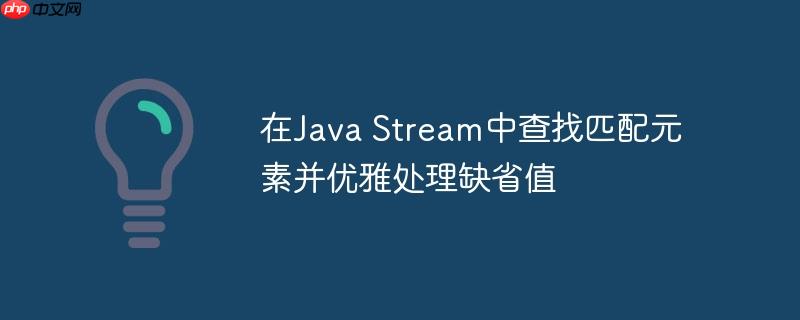 在Java Stream中查找匹配元素并优雅处理缺省值-小浪学习网