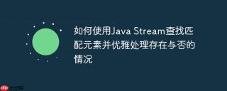 如何使用Java Stream查找匹配元素并优雅处理存在与否的情况
